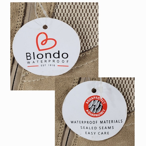 Blondo Chelsea Boots 10M Women Bandit Chunky Waterproof Taupe Suede Leather NEW - Picture 11 of 12